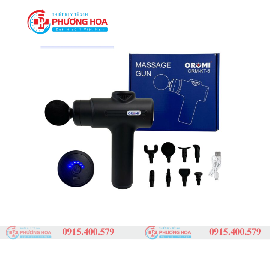 ORM-KT-6 - Súng Massage Cầm Tay Cao Cấp 8 Đầu